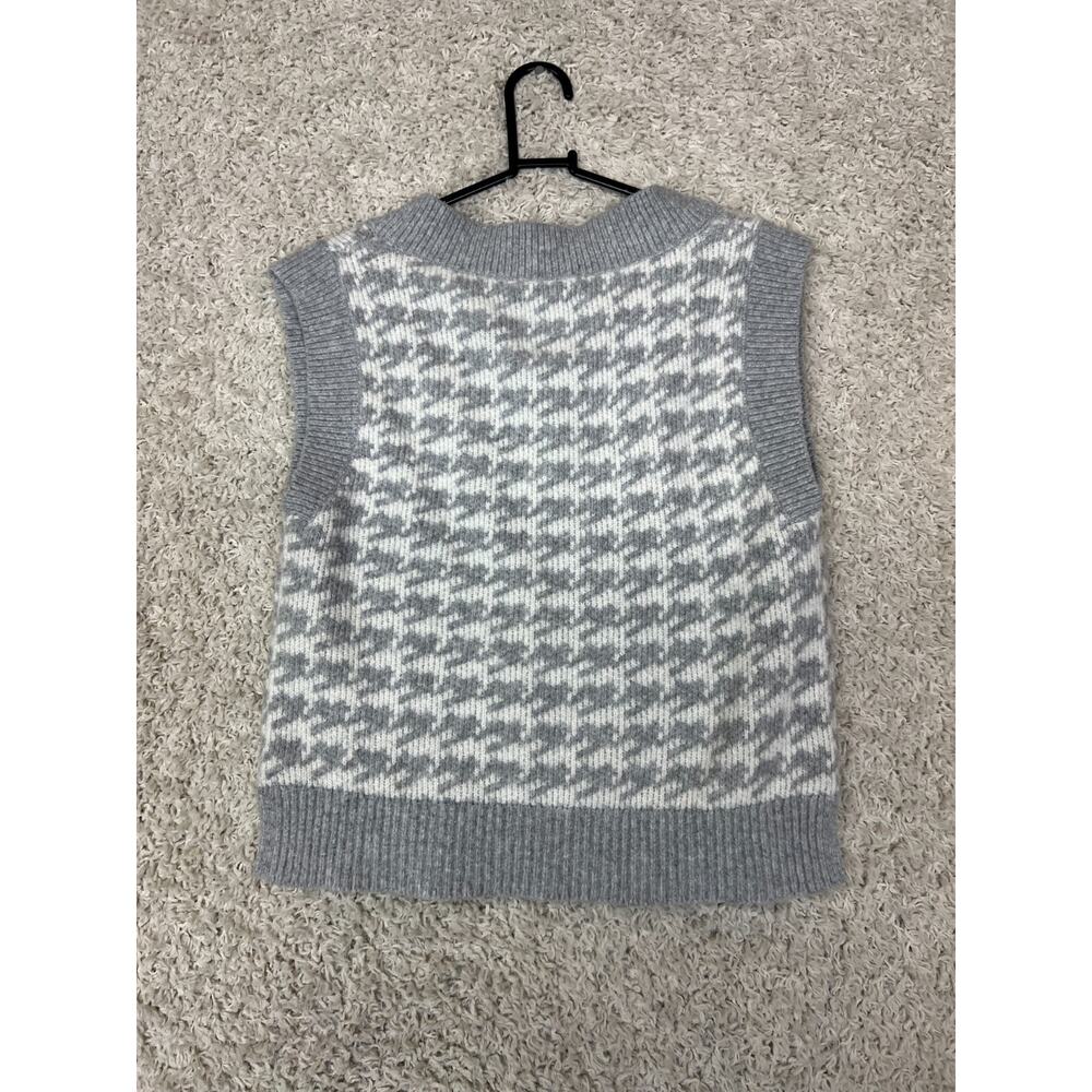 Abercrombie & Fitch Sweater‎ Vest Womens XS Gray V Neck Knit Academia Preppy - Picture 5 of 8